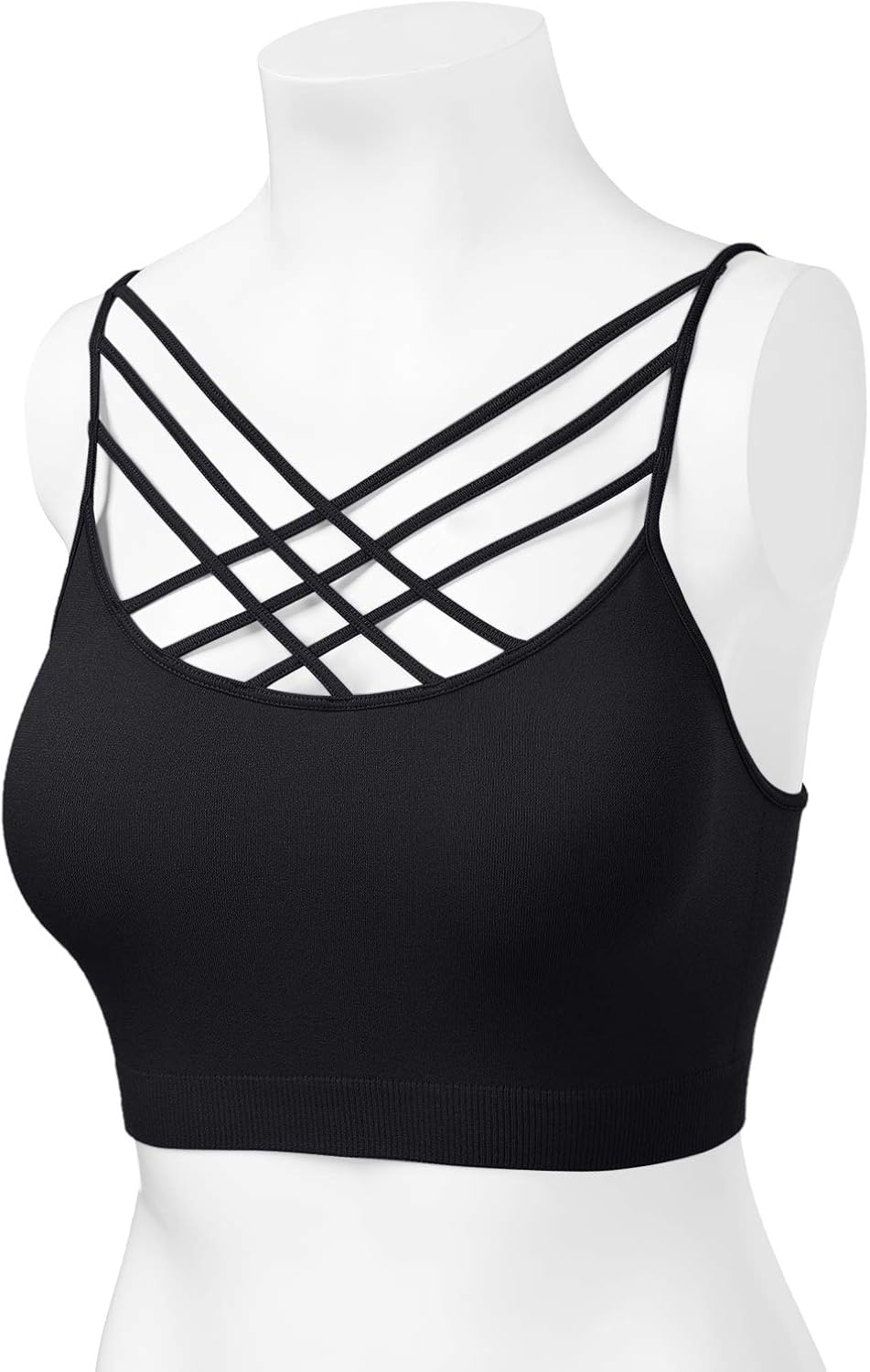 Women's Novelty Bras Seamless Triple Criss-Cross Front Bralette Sports Bra at  Women’s Clothing store