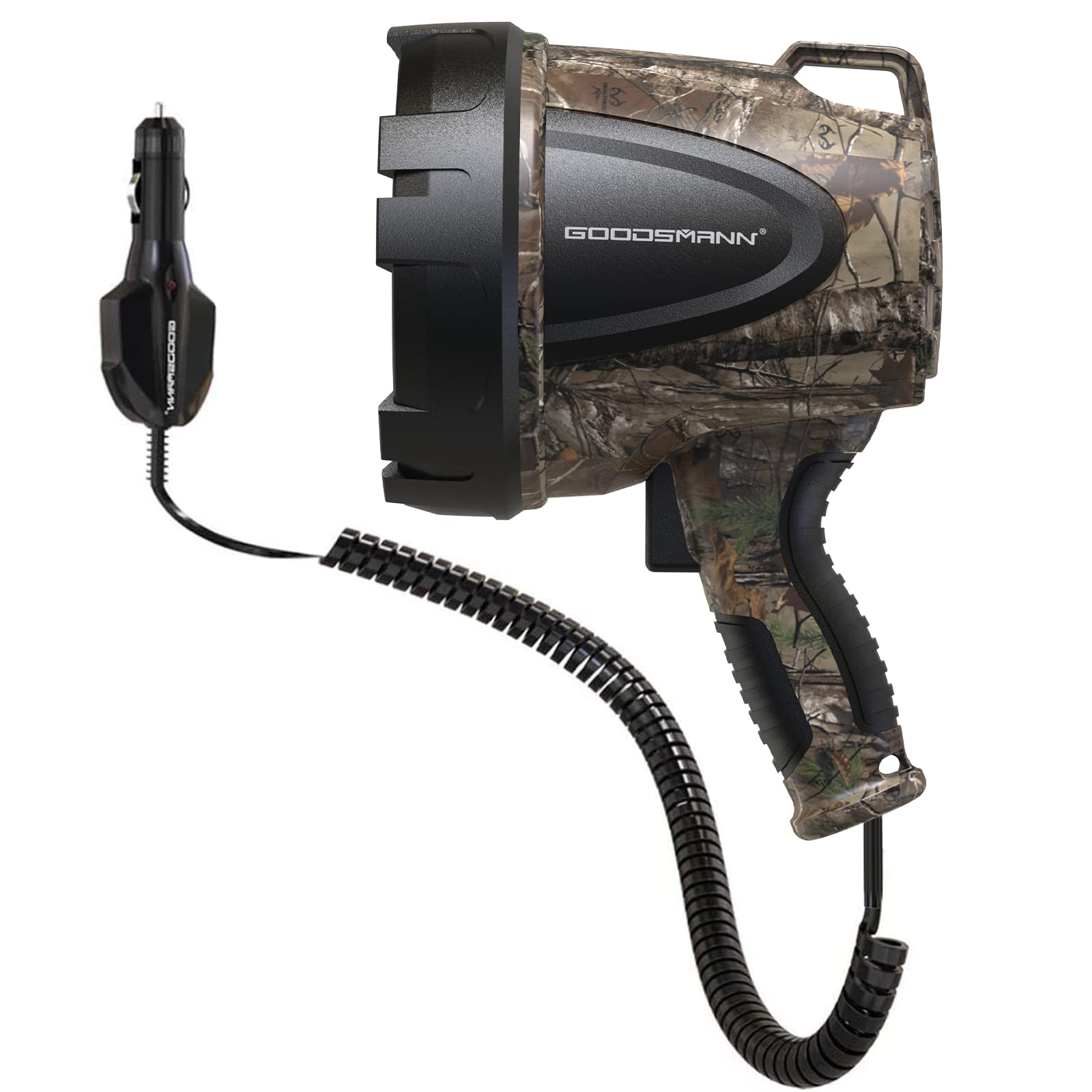 Goodsmann Spotlight Hunting Camo Portable Handheld Spotlights 1500 Lumen Realtree® XTRA Halógeno Barco Cableado 12V enchufado Luz al aire libre con Oxford Bag Tactic Pro H102-01