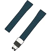 INO Design Brton Watch Bands - 20mm 22mm FKM Rubber Watch Strap Replacement Quick Release Watchband CTS Universal Watchstrap with Mosaic Texture for Men and Women (Navy Blue)