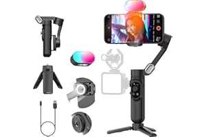 AOCHUAN Handheld Gimbal Stabilizer for iPhone 15/14 Android Phone 3-axis Phone Stabilizer for Video Recording Vlogging, Smart