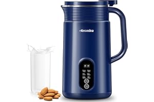 Arcmira Automatic Nut Milk Maker, 20 oz Homemade Almond, Oat, Soy, Plant-Based Milk and Dairy Free Beverages, Almond Milk Maker with Delay Start/Keep Warm/Boil Water, Soy Milk Maker with Nut Milk Bag