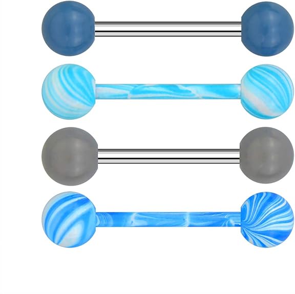 CM Crareesi Mania Unique Style Plastic Tongue Ring for Man 14G 5/8