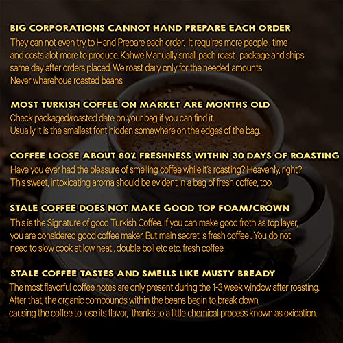 KAHWE Freshest Turkish Coffee Made in USA GROUND MEDIUM ROAST