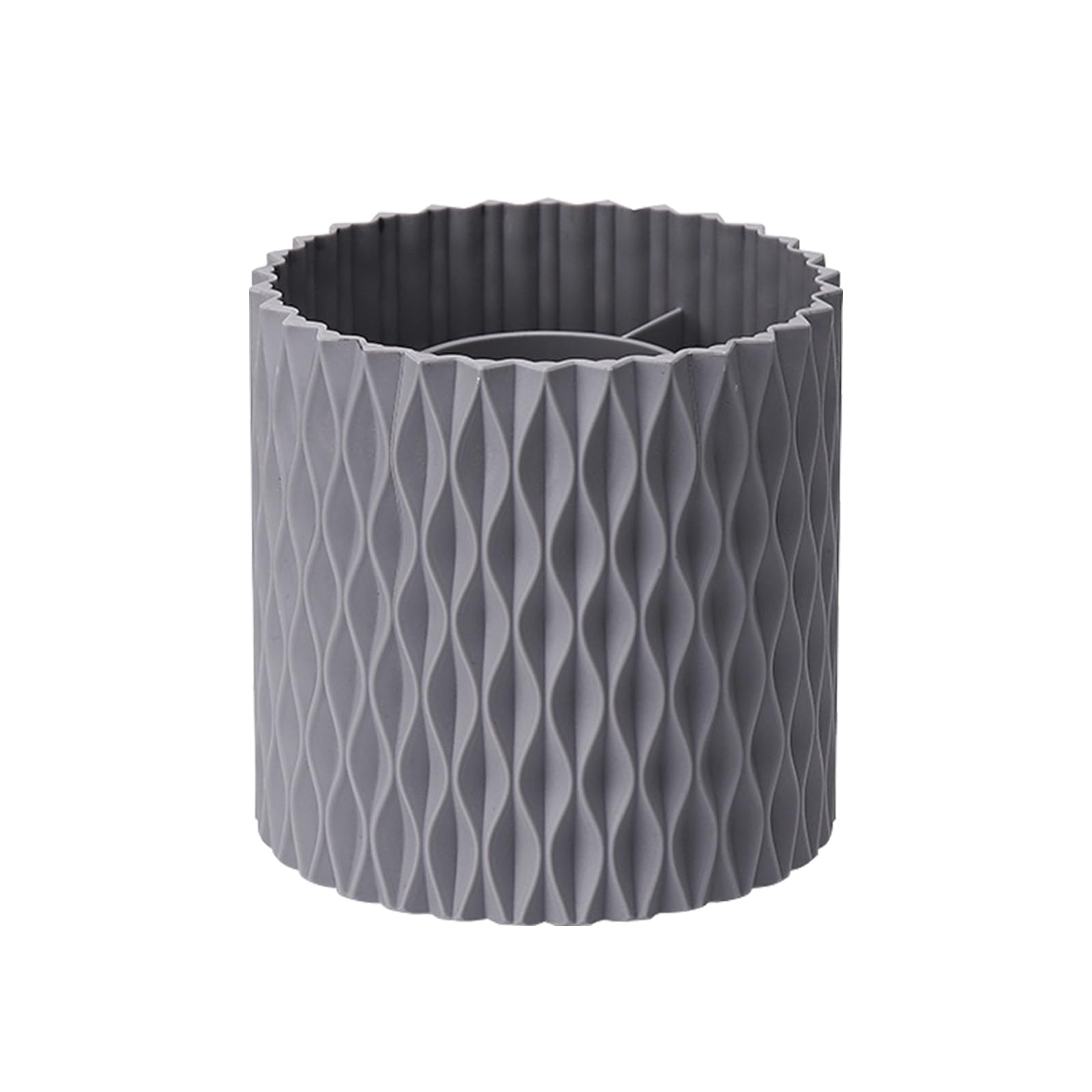 Fatiya 5 Slot Makeup Brush Holder Organizer, 360° Rotating Makeup Brush Organizer, Make Up Brush Holder Cup for Cosmetics Vanity Desk Bathroom Countertop Office (Grey)