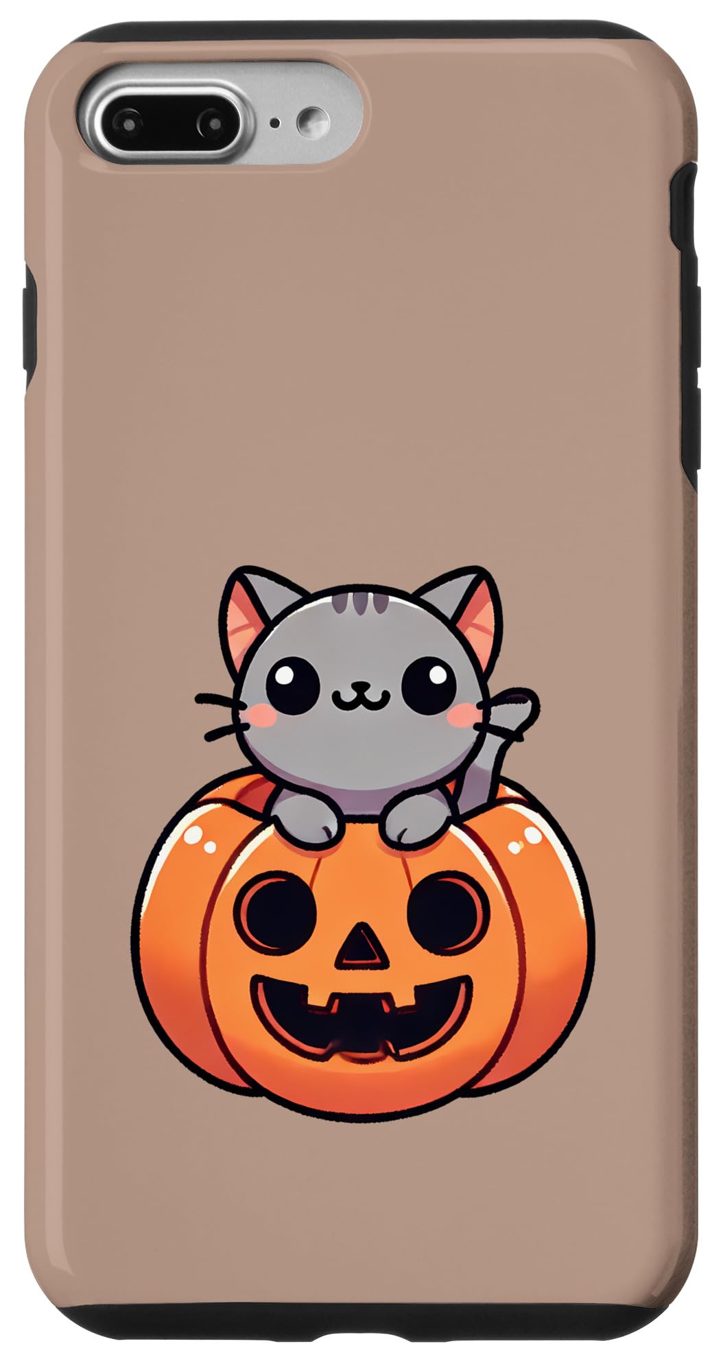 iPhone 7 Plus/8 Plus Cute Pumpkin Cat Halloween Case