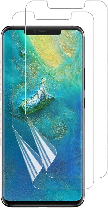 AloMit Screen Protector for Huawei Mate 20 pro[2-Pack] [Support Fingerprint Sensor][Case Friendly] [Wet Applied] [NOT GLASS] [Bubble-Free] [Lifetime Replacement Warranty] TPU for Huawei Mate 20 pro