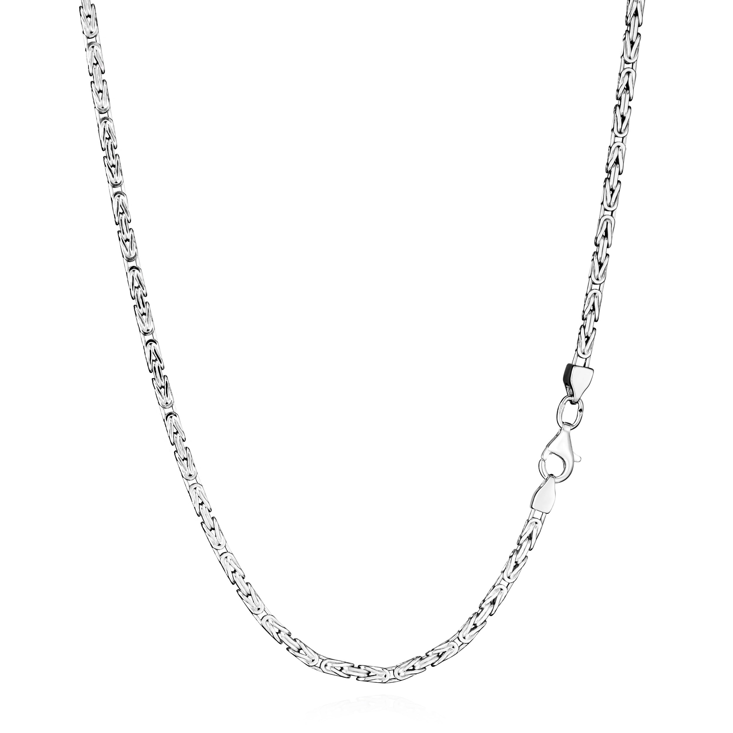 NKlaus king chain 2,3mm silver chain 925 sterling silver square solid men chain 60cm 3433