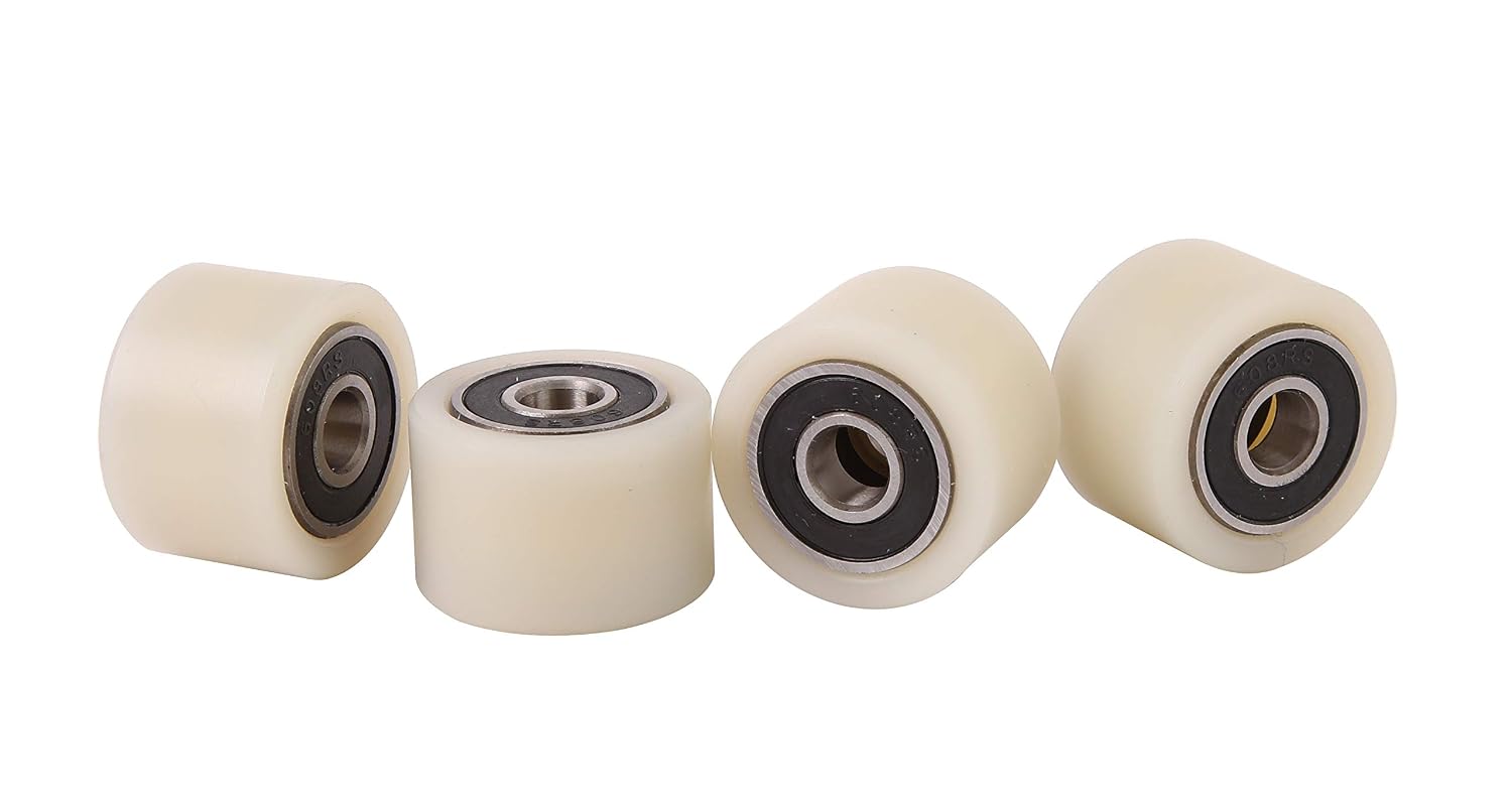 Smart Machines 4 x 30mm Diameter 20mm Wide 8mm Thick Precision Machined Nylon Polyamide Rollers