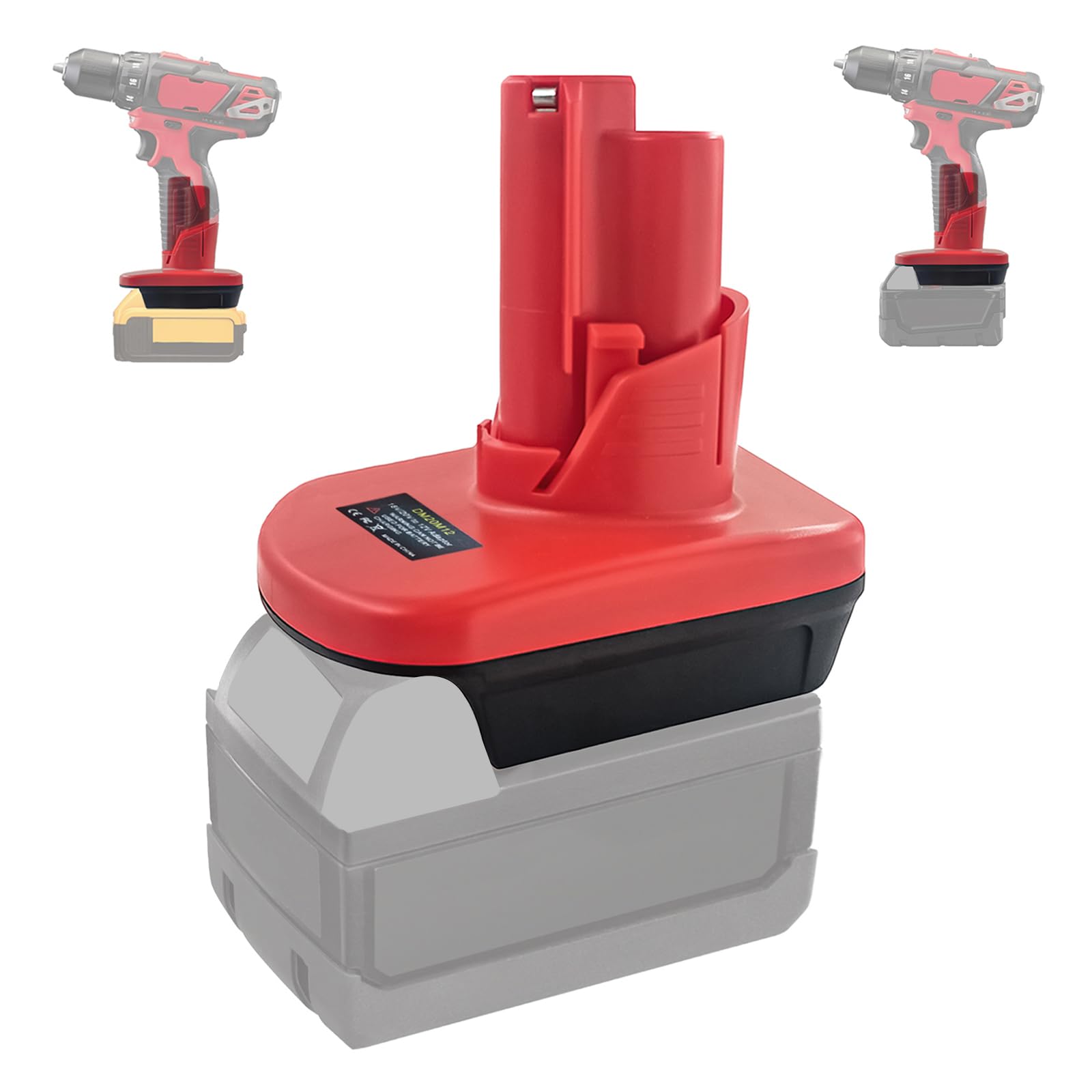 Photo 1 of Adapter for DeWalt 20V Battery & for Milwaukee M18 18V Battery Convert for M18 to for M12 Battery for Milwaukee M12 Battery Compatible with Milwaukee M12 12V Cordless Power Tools Use (Adapter Only)