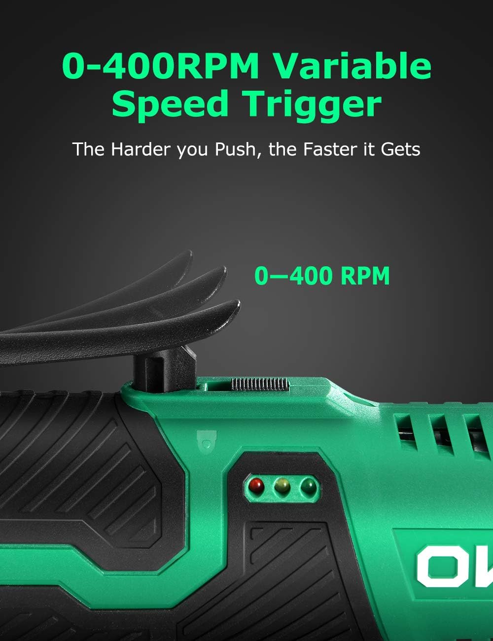 Cordless Electric Ratchet Wrench, 3/8" 40 Ft-lbs 400 RPM 12V Power Ratchet Wrench Kit w/ 60-Min Fast Charge, Variable Speed Trigger, 1 Pack 2.0Ah Lithium-Ion Battery: Home Improvement