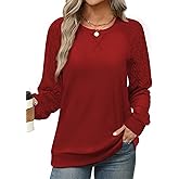 Ohhettm Sweatshirt for Women Crewneck 2026 Fashion Cable Knit Long Sleeve Loose Lightweight Sweater Fall Pullover Blouses Top