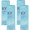 K-Y Ultragel Premium Water-Based Body Friendly Formula 4.5 Fl Oz. Personal Lubricant for Wetter Sex for Men, Women and Couples & Safe to Use with Silicone Toys (4 Pack)