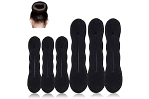 WMBZXH 6 Pcs Bun Maker for Hair Foam Sponge Hair Donuts for Buns, Magic Hair Twister Easy Snap-and-Roll Bun Hair Tool, Hair Bun Accessories for Women