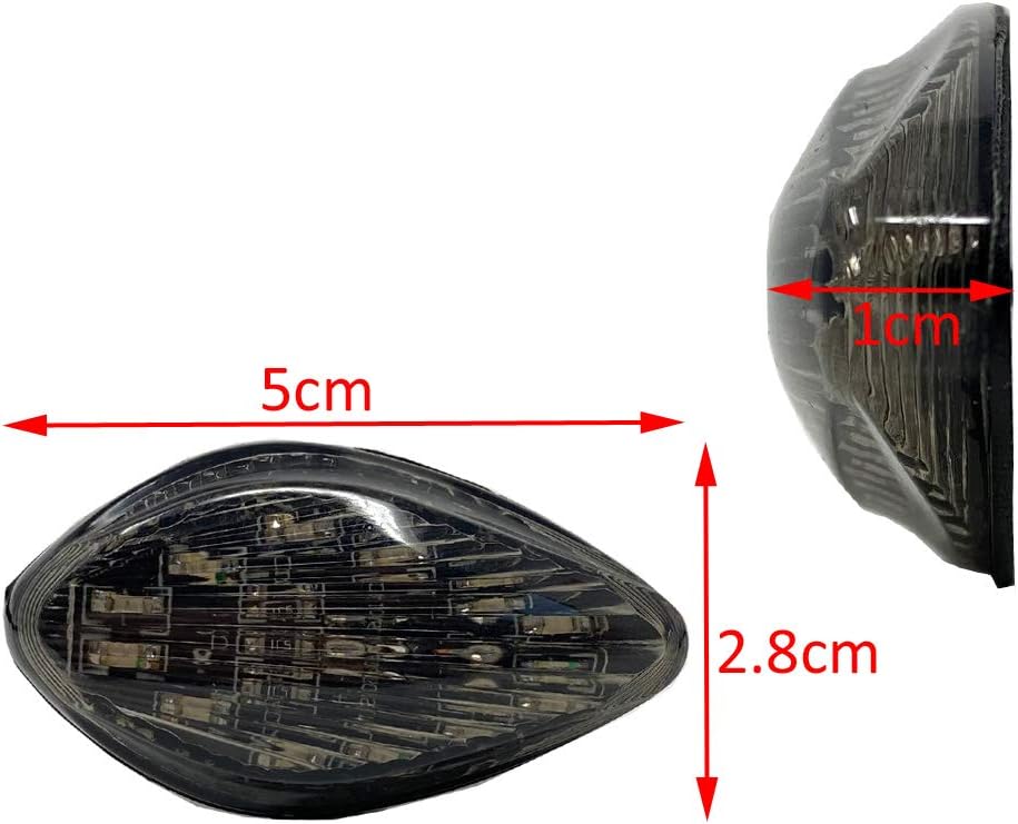 Alchemy Parts Motorbike Motorcycle Fairing/Flush Mount Tinted Lense LED Indicators Turn Signals, smoked grey - Image 3