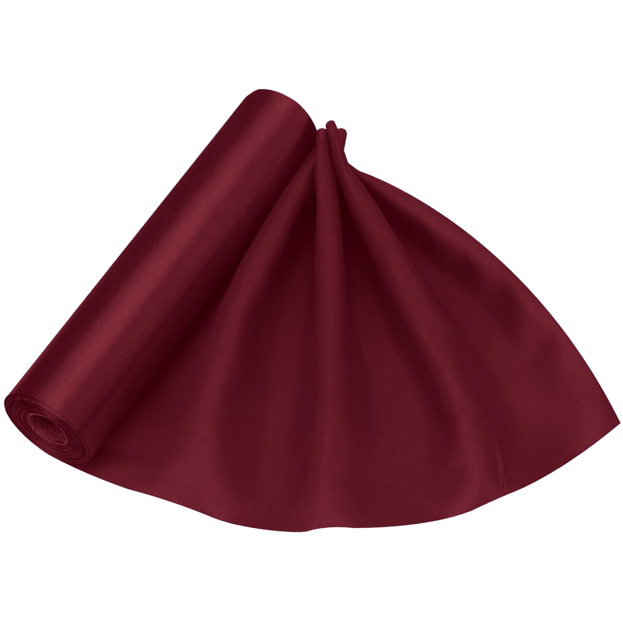 Trimming Shop Burgundy Satin Fabric Roll | 29cmx20m | Luxury & Soft | Silky & Shiny | for Making Chair Sash Bow Wedding Bouquet Décor Apparel, Drapery, DIY Crafts