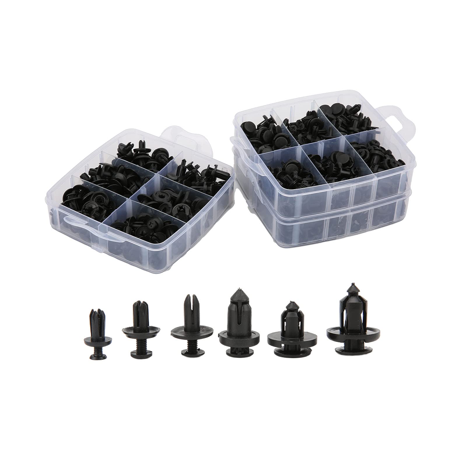 Buachois 620 Pcs Plastic Rivet Clips Car Include 16 Types Universal Car Clips Bumper Fasteners Rivet Clips Kit With Storage Box For Auto Cars Doors Panels