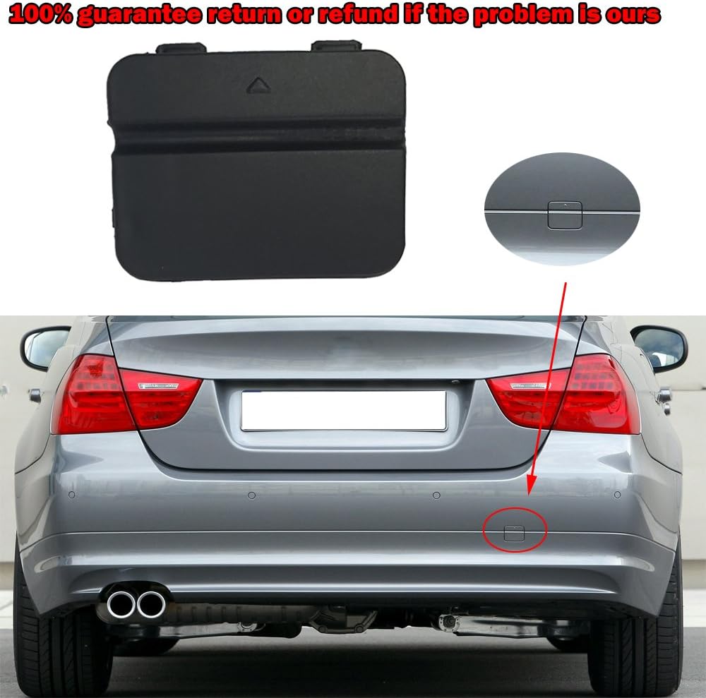 Primer Rear Bumper Tow Hook Cover Cap for E90 3-Series 2009 2010 2011 51127202673