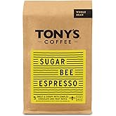 Tonys Coffee Sugar Bee Espresso Whole Bean Coffee, 12 OZ