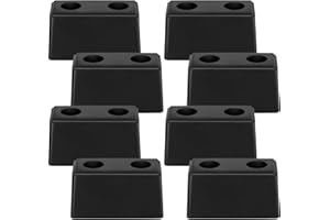 Flutesan 8 Pcs Rubber Bumper Pads 6 x 3.15 x 3 Inch Dock Bumpers Automotive Blocks Rubber Bump Stop Black Guards Dock Buffer for Truck and Trailer Protection, Equipment and Delivery Bays