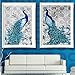 OneHippo 5D DIY Crystals Diamond Rhinestone Painting Pasted Paint By Number Kits Peacock (Head to Right),40x58 CM