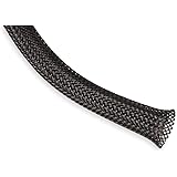 1/8 Inch PET Expandable Braided Sleeving- 10ft - Black by TechFlex