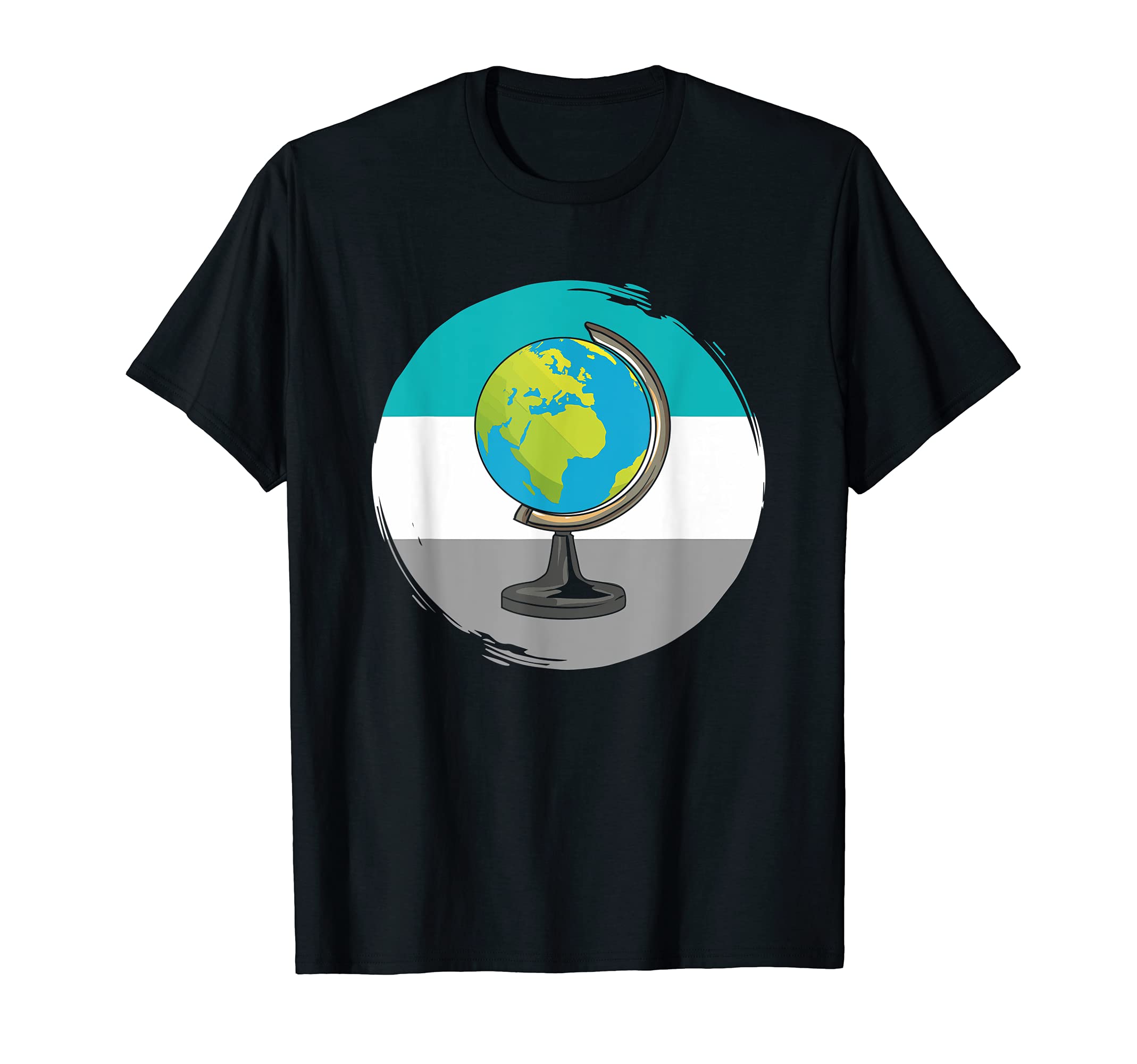 Tabletop Desk Globe Illustration For A Geography Teacher T-Shirt
