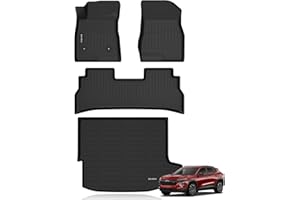 KELCSEECS® Floor Mats & Cargo Liner Custom for Chevrolet/Chevy Trax 2026 2025 2024 & Buick Envista 2026 2025 2024 All Weather Protection TPE Floor Liners Front & Rear Row Full Set Accessories Black