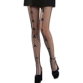 Dorilin Fishnet Stockings with Bow for Women Thigh High Stocking Pantyhose
