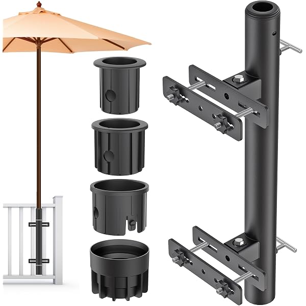 Amazon.com : Patio Umbrella Base Stand Outdoor Heavy Duty 2 Inch Deck Mount  Cast Iron Holder Alone Stainless Steels for Umbrella Pole Replacement, Patio  Table, Boat, Balcony, Flag Pole Holder Stand (Enhanced) :