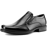 Temeshu Men's Slip-On Loafers Formal Dress Shoes Square Toe Modern Bussiness Oxford Shoes DS10