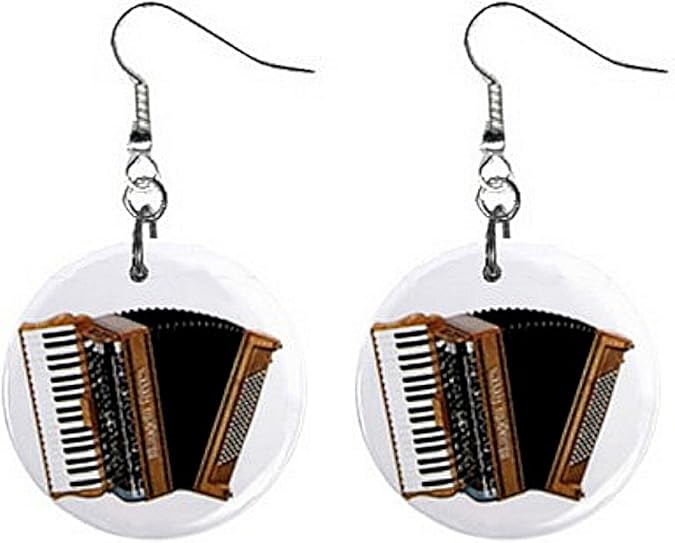 New Accordion Band Dangle Button Earrings Jewelry 13164038