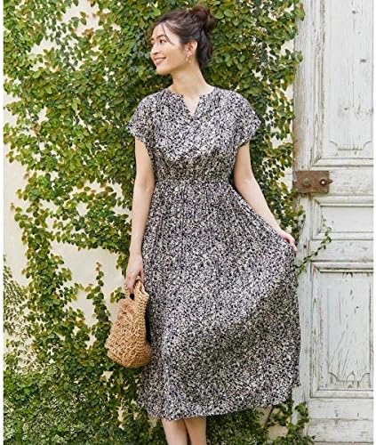 Amazon エニィファム Any Fam 定番人気 フラワープリント ワンピース ネイビー系3 2 ワンピース チュニック 通販