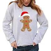 Outlook Designs Sweatshirts for Women Cute Gingerbread Christmas Sweatshirts Long Sleeves Crewneck Tops Pullovers
