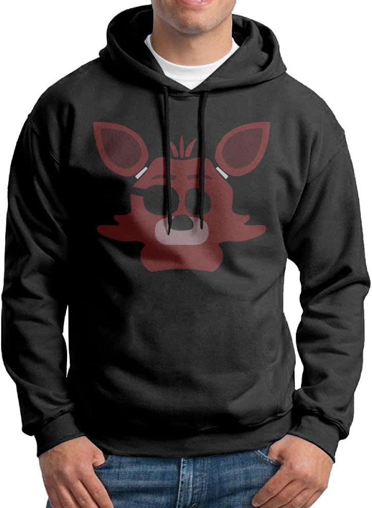 Five Nights at Freddys Foxy Mens Fleece Hoodie Sweatshirts Black