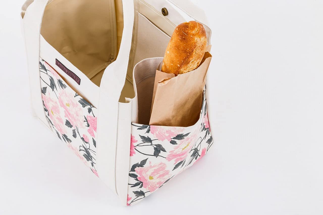 LAURA ASHLEY GARDEN TOTE BAG BOOK：6/1発売【ムック本付録】peonies柄のトートバッグ サイドポケット2つ