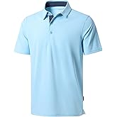 Men's Golf Shirts Dry Fit Moisture Wicking Performance Short Sleeve Collared Polo Shirts for Casual Athletic Business