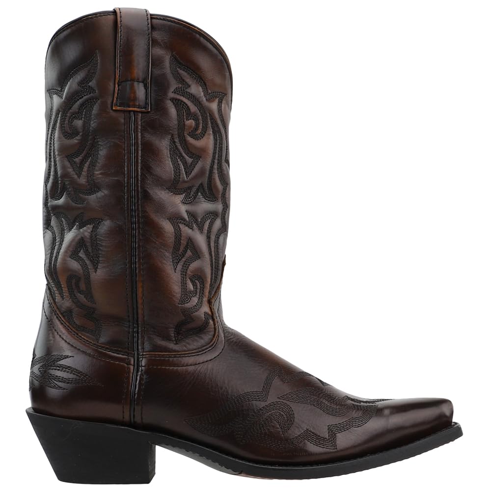 Photo 1 of Laredo Mens Hawk Embroidered Snip Toe Casual Boots Mid Calf - Brown - Size 13 3E