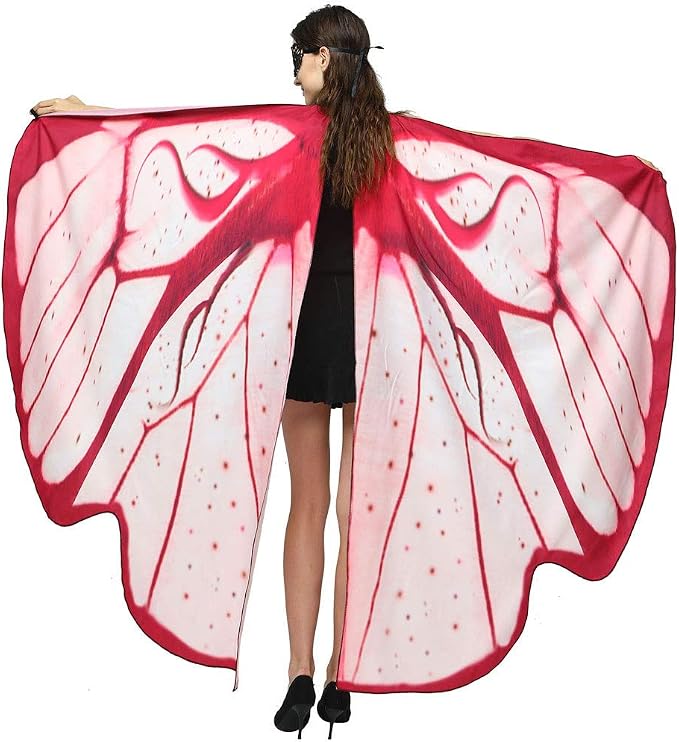 Chal De Alas De Mariposa Para Mujer - Disfraz Con Diadema Y Máscara Para Fiestas