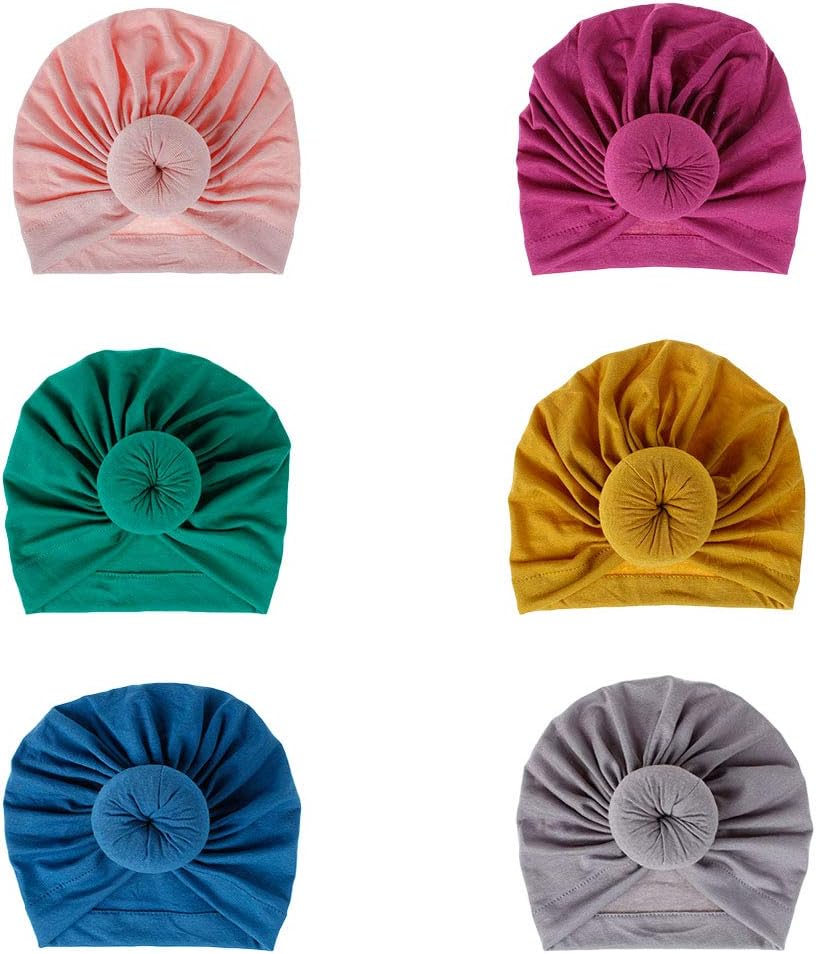 LHTHZHY Baby Hat Newborn Baby Girl Soft Turban Hat Knot Rabbit Cap