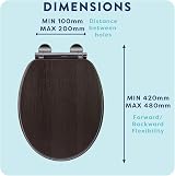 Croydex Montoro Flexi-Fix Soft Close Toilet Seat Walnut view 4