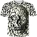 YUNCLOS Unisex Realistic 3D Printed Skull Hoodie Sweatshirts Funny Pullover Short Sleeve Shirt Blouse