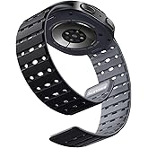 Bandletic Magnetic Silicone Band Compatible with Samsung Galaxy Watch 8 40mm 44mm / Watch 8 Classic 46mm 2025, No Gap Soft Breathable Replacement Strap for Men Women, Black/Gray