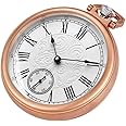 Alwesam Resistance Full Steel Pocket Watch Mechanical Hand Wind Antique Clock Honed Stainless Original with Chain & Box