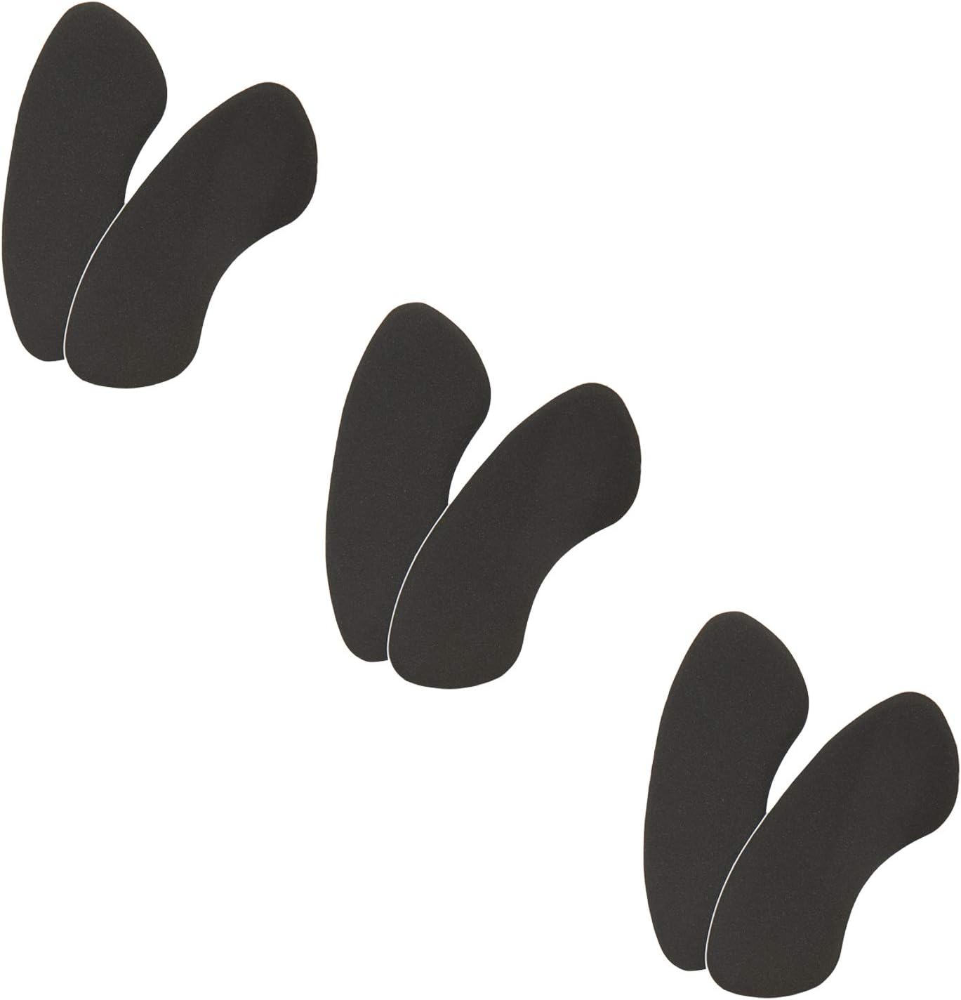 Fancy Feet Back of Heel Shoe Cushions (3 Pair) (3 Pair, Black)