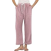 LYCY Womens Fleece Pajama Pants, Drawstring Lounge Pjs Plush Bottoms Warm Sleepwear with Pockets Comfy Winter