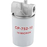 Spin-On Hydraulic Oil Filter Housing 10 Micron with 3/4" NPT | Hydraulic Return Line Filter Assembly for Petroleum-Based Fluids, 20 GPM, 200 PSI, Model 221006 Kit