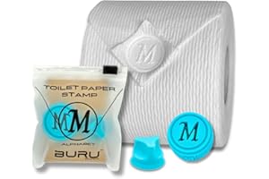 BURU SOLUTIONS Toilet Paper Stamp Alphabet (Letter M) - Add a Unique Personal Touch to Your Bathroom Decor! Enhance Home Decor. Ideal for Housekeeping, Hotels, Rentals, Home Staging Decor