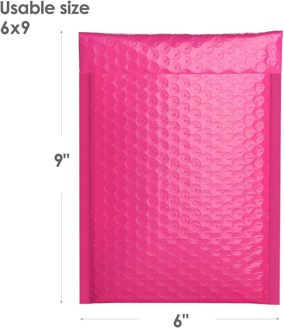 Switory Padded Envelopes A5 50pcs 6x10 in(15.3cmx22.9cm) Polythene Pink Bubble Mailers Small Bubble Envelopes Lined Poly Mailer Self-Seal for Packaging - Image 3