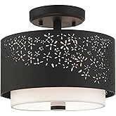 Livex Lighting Noria 2 Light Black Ceiling Mount