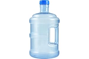 5L Water Bottle with Screw Cap, Food Grade Mineral Water Bottle Jug Container Easy Grip Carry Handle for Sports Outdoor Trave
